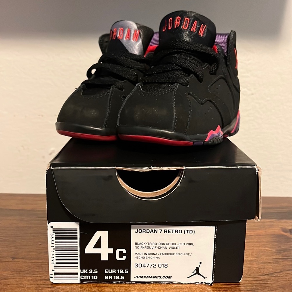 Jordan 7 Retro 4c Toddler Sneaker Shoes With Box